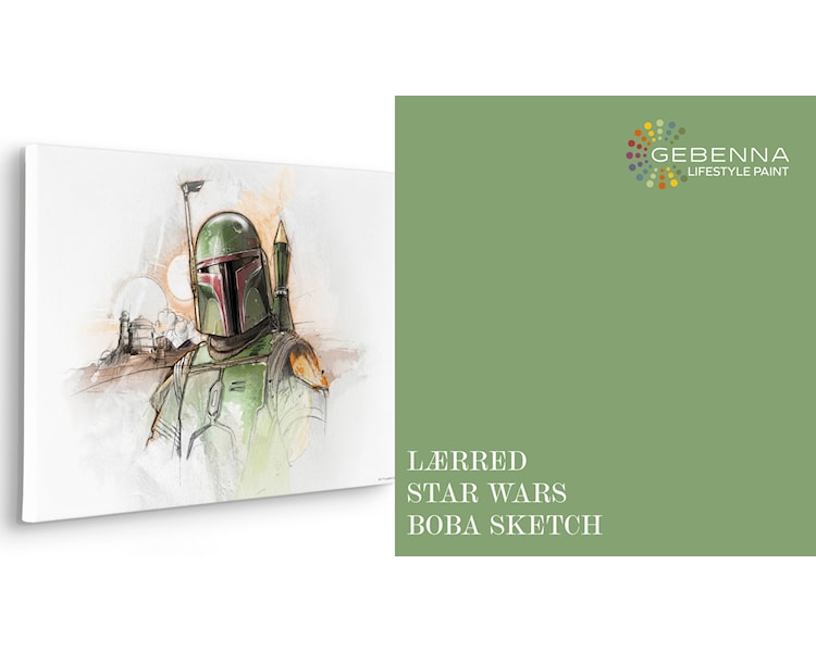 Lærred Star Wars Boba Fett Sketch